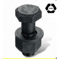 DIN 6914 Heavy Hex Structural Bolt con tuerca y arandela en blanco y negro